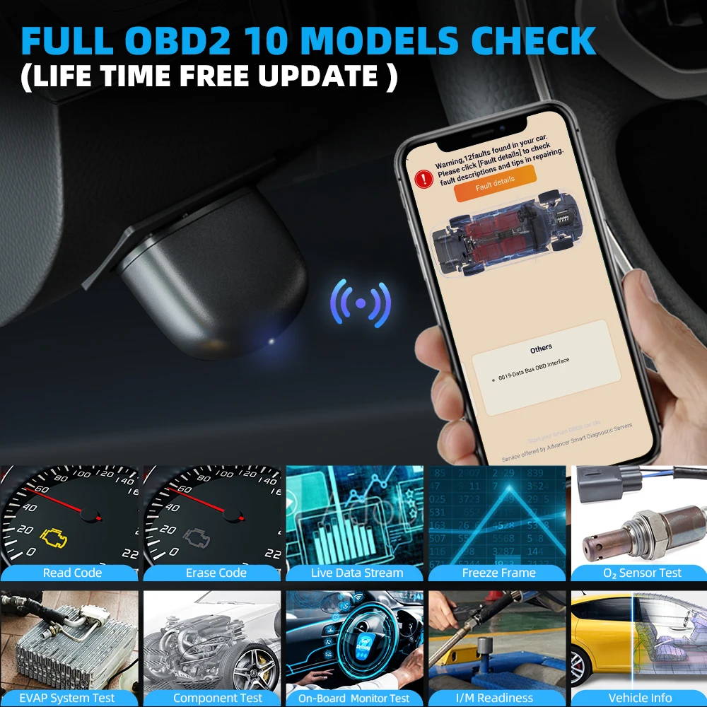 XTOOL AD20PRO OBD2 Bluetooth Scanner ad20 pro OBD2 Car Diagnostic Tool Fault Code Reader Oil Reset Battery Test For All Car