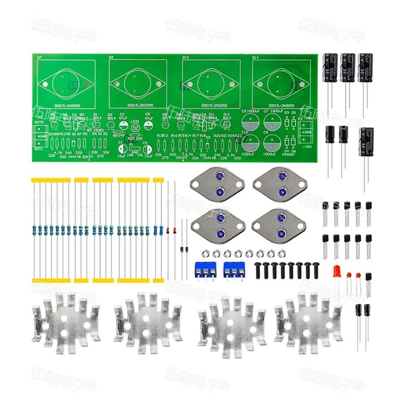 OCL Power Amplifier Board Welding Electronic Kit 100W componenti elettronici fai da te a doppio canale ad alta potenza