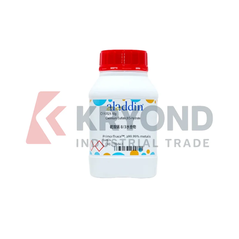 Aladdin C110521 Cadmium Sulfate 8/3 Hydrate Metals Basis Laboratory Reagent CAS 7790-84-3 Research 10g 50g 250g Analytical Use