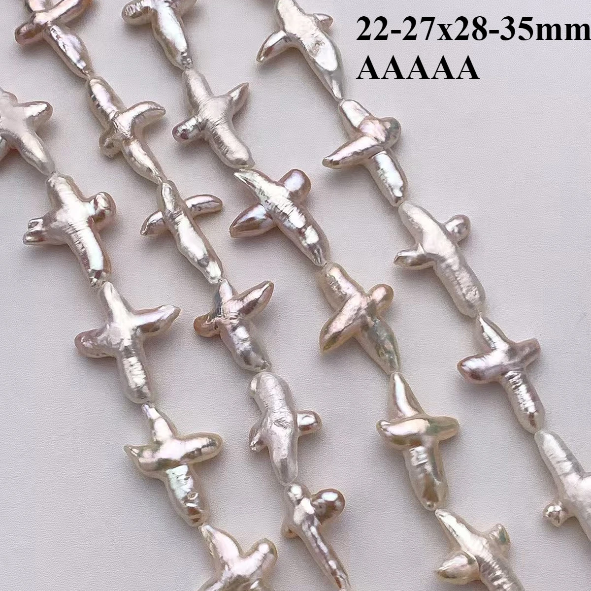 

22-27x28-35mm 5A Natural Pearl Shaped Cross Baroque Isolated Loose fine Bead Women Jewelry MakeDIY Necklace Bracelet Accessories
