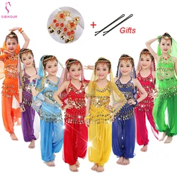 Kids Belly Dance Costume Set Oriental Dance Costumes Girl Egypt Egyptian Bollywood Indian Belly Dancing Clothing India 8 Colors