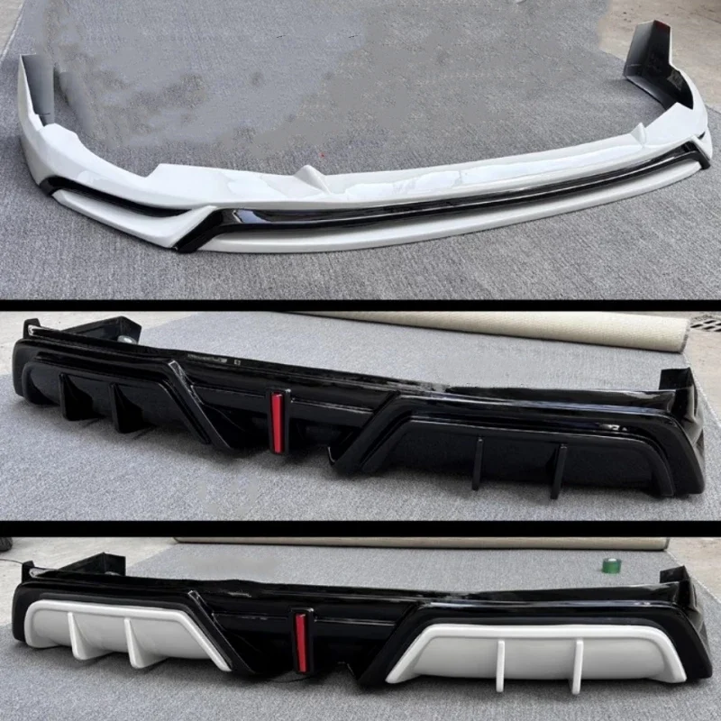 Frontspoiler Hecklippe mit Lampe Seitenschweller für Hyundai Elantra 7.5. Generation 2023-2025 Modifiziertes Auto-Spoiler-Karosseriekit