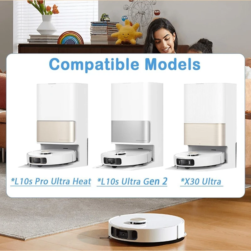 BAAG-Aksesori untuk Dreame L10s Pro Ultra Panas/ X30 Sikat Sisi Ultra Utama Filter Hepa Suku Cadang Pengganti Kantong Debu Kain Pel