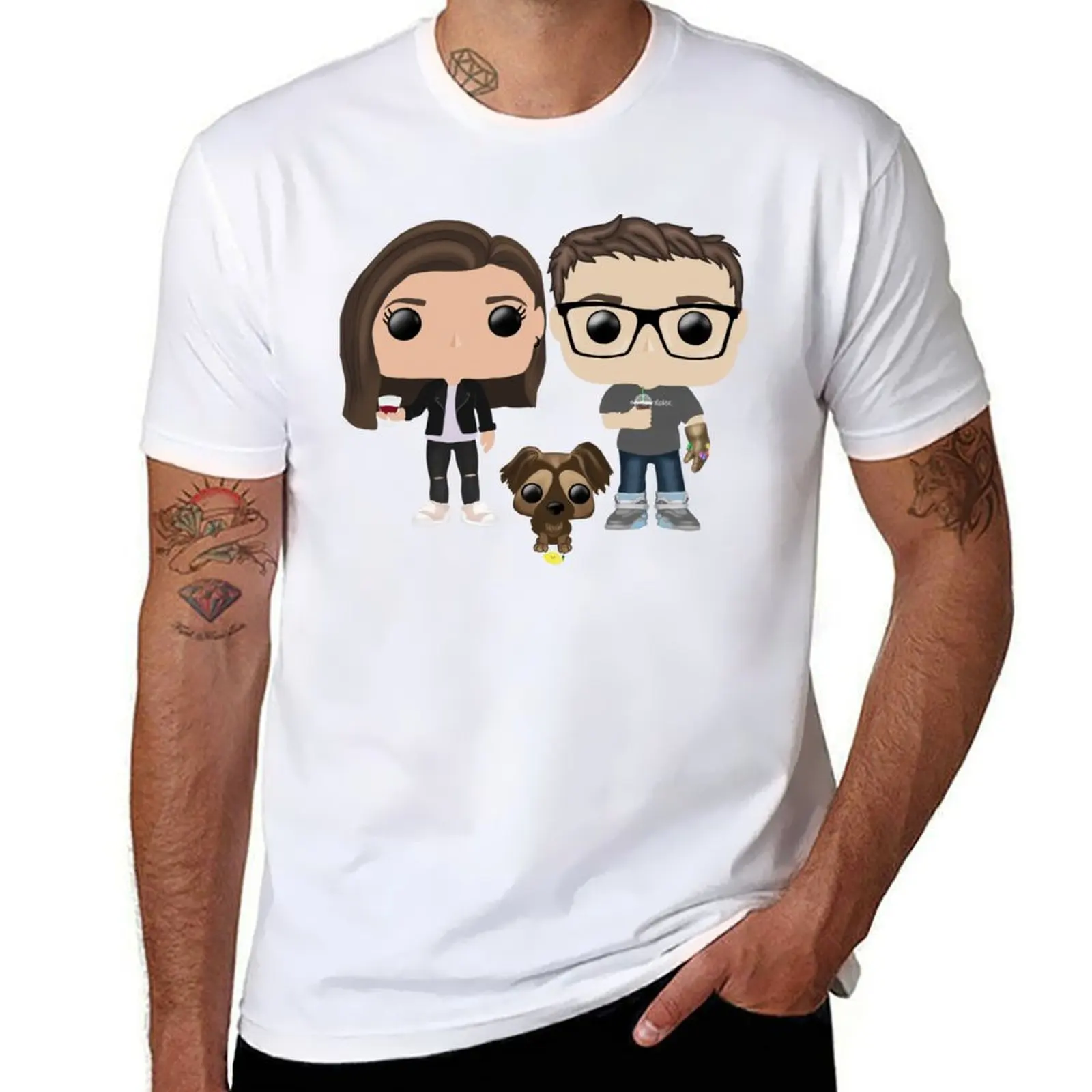 

ATWWD funko pops - christine, em, gio and lemon T-Shirt plus size clothes oversized graphic tee customizeds men clothes