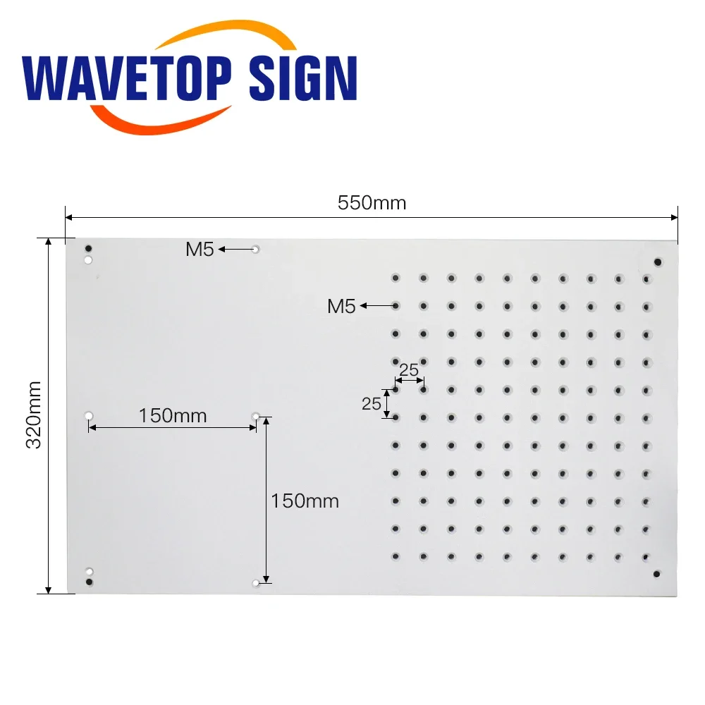 SignkoRay Metal Worktable 550x320mm Satandard Size of Lift Table for DIY 1064nm Fiber Laser Marking Machine Parts