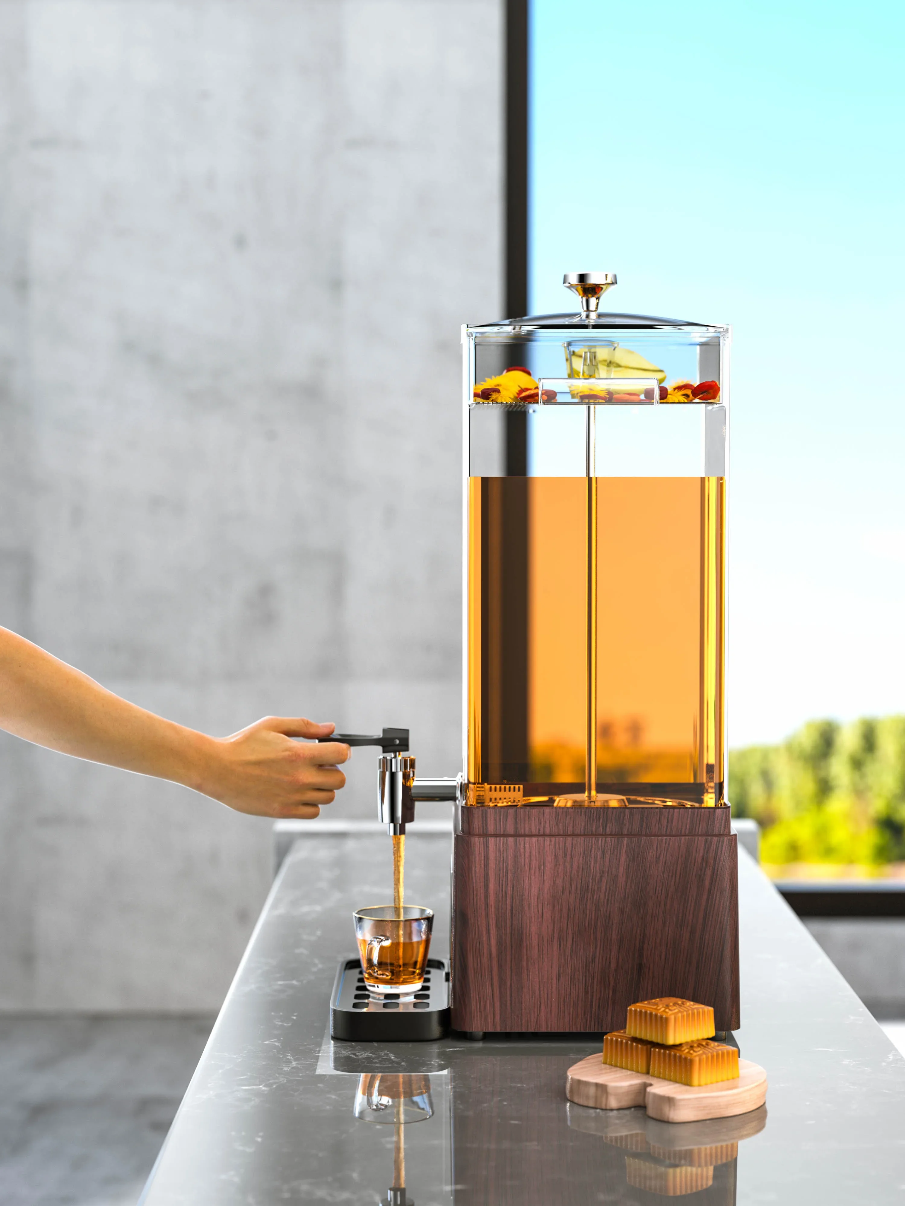 سخان مياه بخار كهربائي ، غلاية شاي تسخين سريع ، تحكم في درجة الحرارة ، استخدام منزلي وفندق