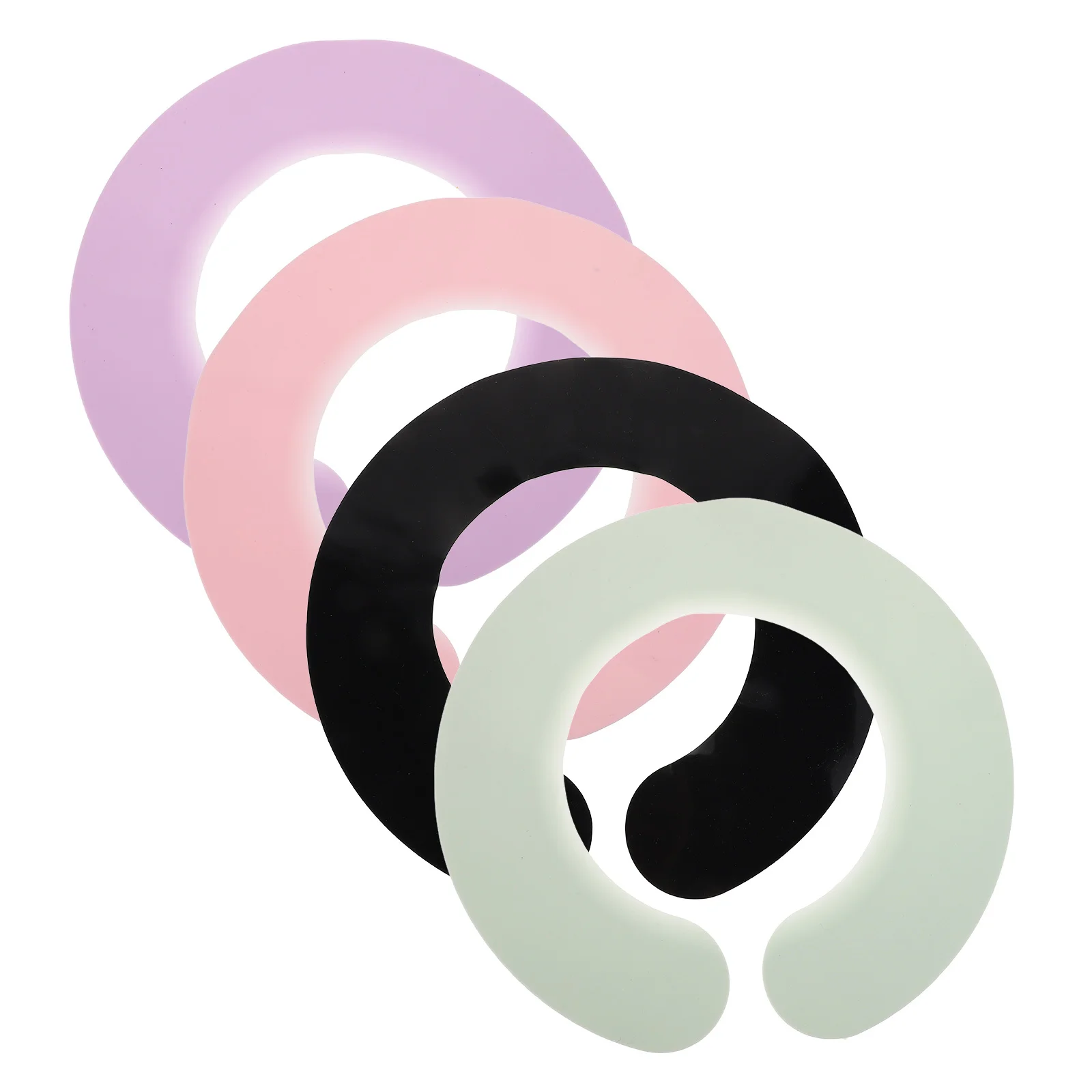 

4Pcs Hair Cutting Collar Silicone Neck Wrap Guard Hair Dye Cape Waterproof Neck Shield Shawl Barber Supplies Hairdressing Tools