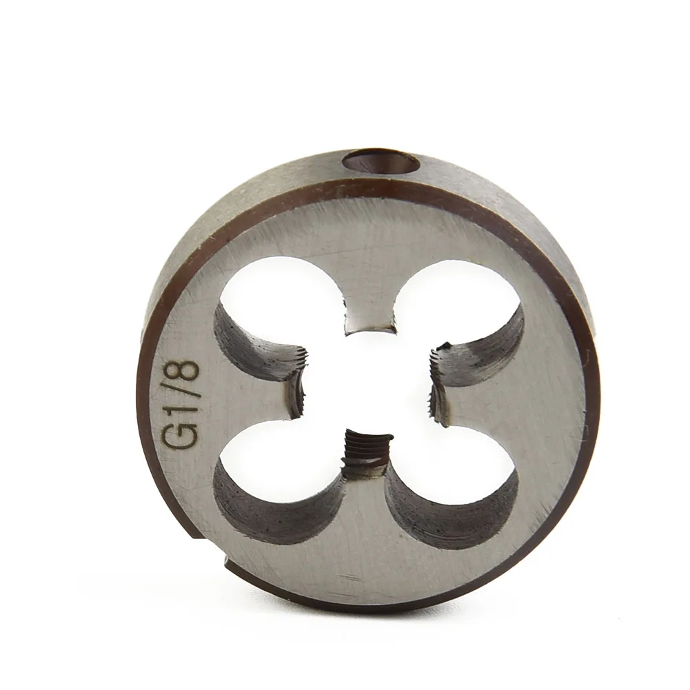 Okrągłe matryce do gwintów rurowych BSP 1/8 1/4 3/8 1/2 3/4 HSS Stal szybkotnąca G1/8-28 G1/4-19 G3/8-19 G1/2-14 G3/4-14 G1-11