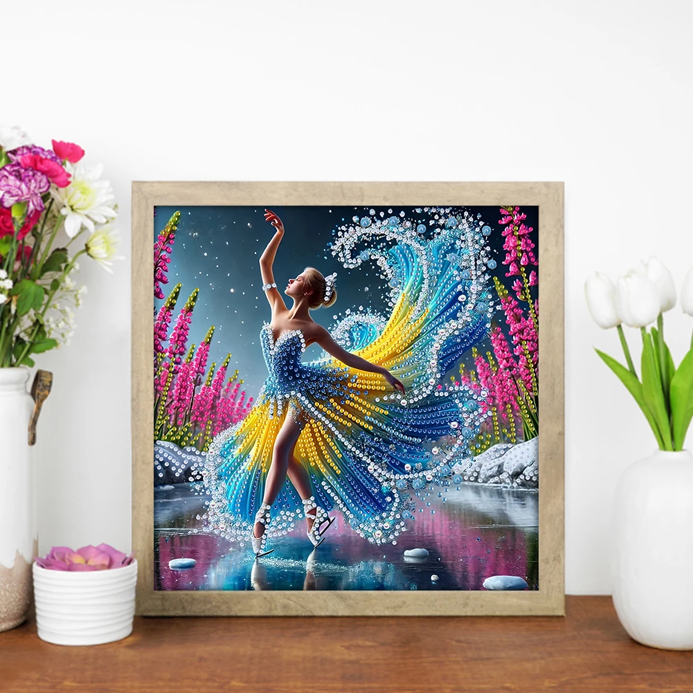 5D DIY Partial Special Shaped Drill Diamond Painting Kit Girl Decoration 30x30cm - view 6