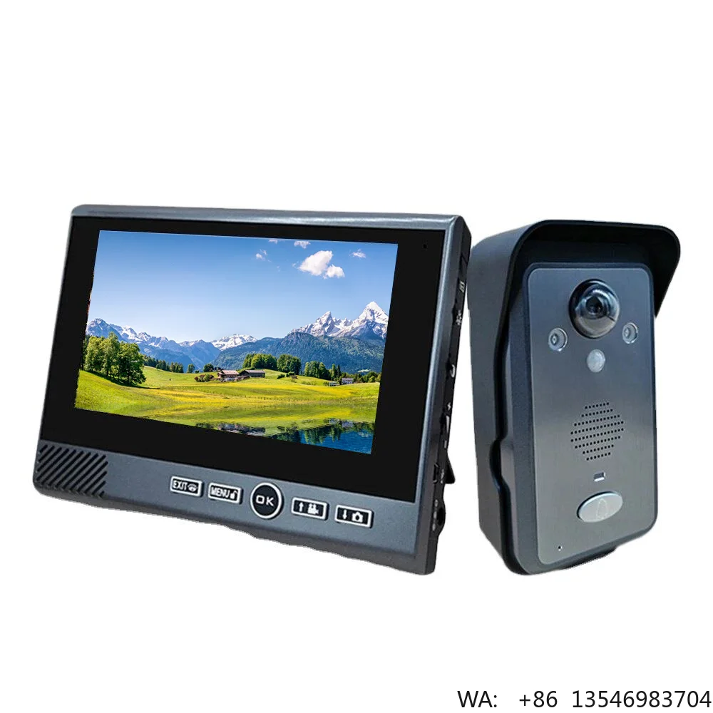 VIDEW 7 Inch Display Doorbell  2.4GHz Wireless Video Doorbell with  Infrared Night Vision Function Home for Apartments
