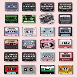 Vintage Tape Record Enamel Pins 80's Retro Radio Cassette Midnights Lover Rock CD Brooches Lapel Backpack Badge Jewelry Gifts