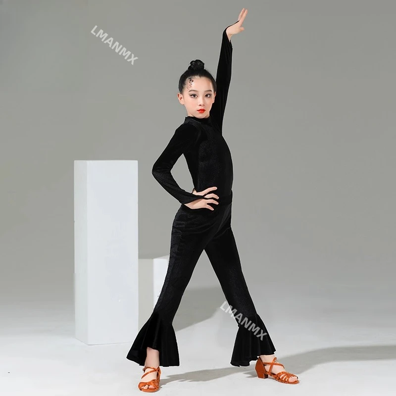 

Осень/зима 2021, штаны для латинских танцев, детские штаны для латинских танцев, тренировочная одежда