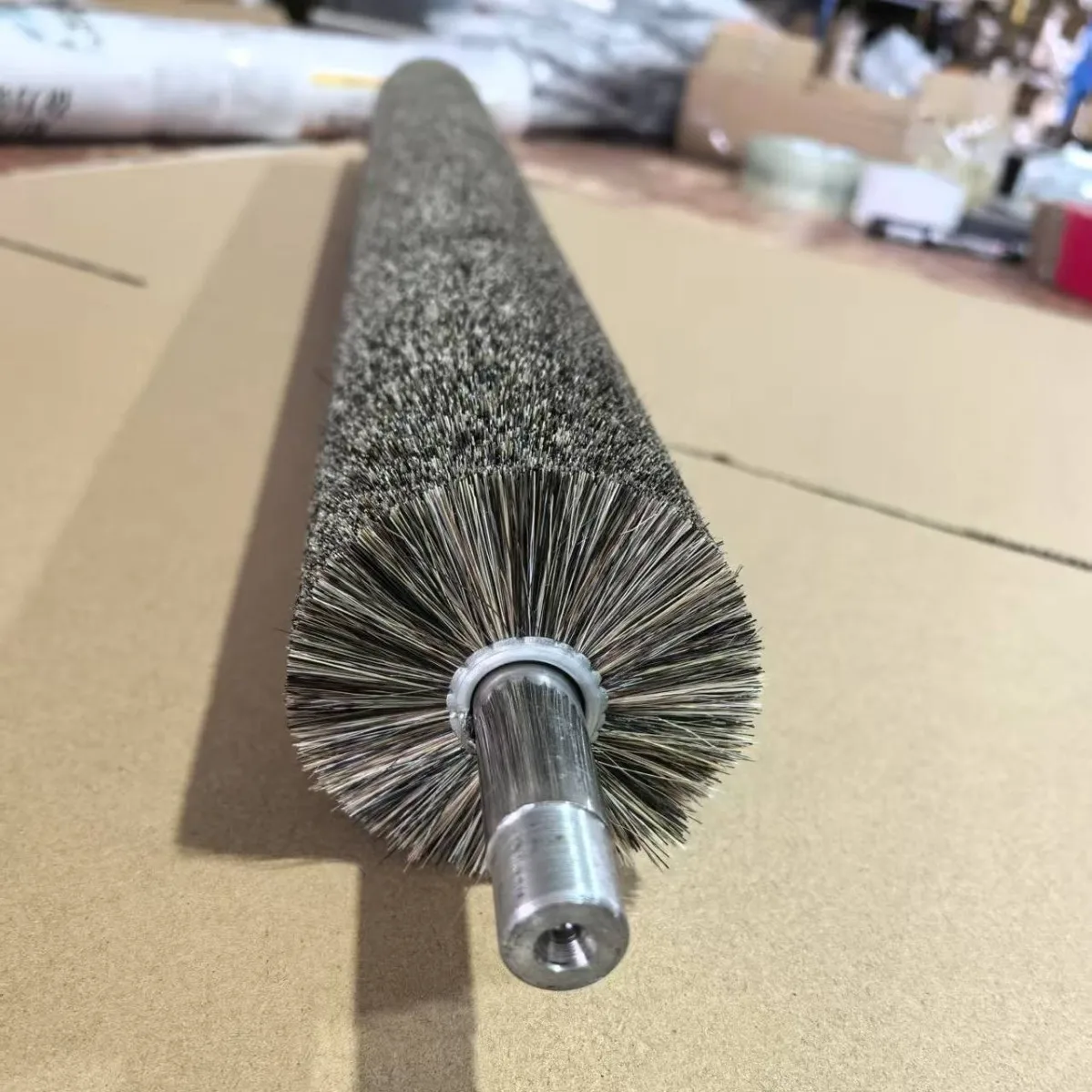 Horse hair bristles wool brush roller industrial polishing anti-static round brush roller all kinds of animal hair brush