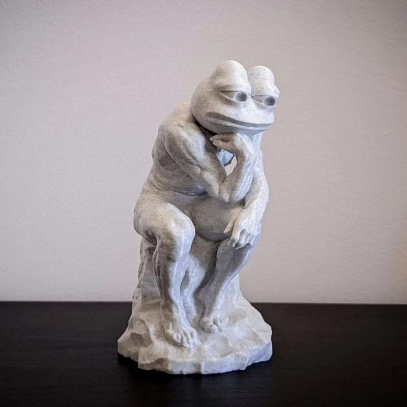 Home Decor Frog Thinker Meditation Statue Resin Crafts Ornament Living Room Decoration