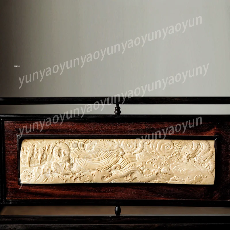 Red Sandalwood Insert Screen Indoor Entrance Home Furnishing Cultural and Play Decoration Ornament Case Pendulum