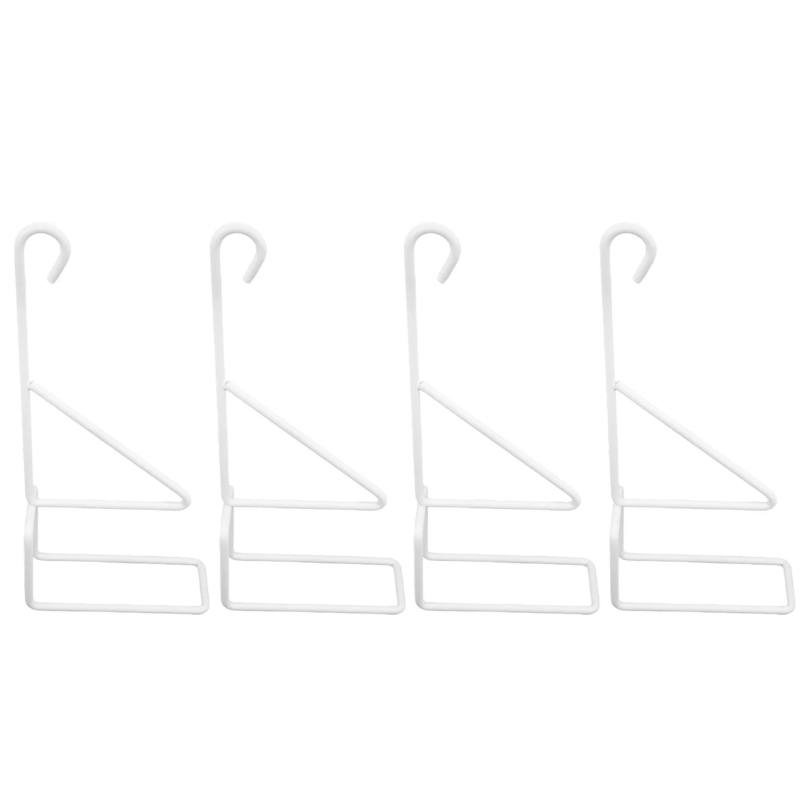 4Pcs Wrought Iron Wall Hangers Heavy Duty Planter Hooks for Balcony Porch Garden Outdoor Lantern Baskets Decorative Hanging