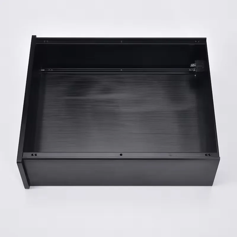 Nowa obudowa z czarnego aluminium 2609 DIY HIFi Project Box Obudowa wzmacniacza Rozmiar 260 * 90 * 311 mm — zdjęcie produktu 5