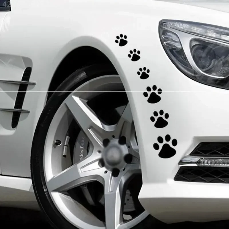 Paw Print Footprint Decalque Adesivos, Adesivos de carro para Auto, Motocicleta, Design legal, Impressões do Pé de Urso, Cão, Gato, 2-10Pcs