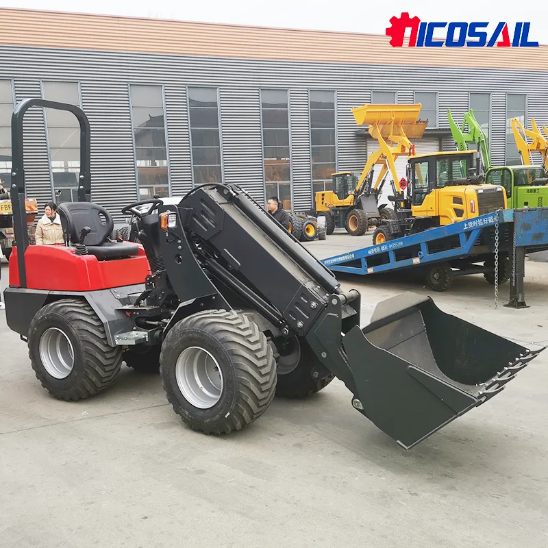 منتجات جديدة بالجملة لودر تلسكوبي صغير الحجم مع جرافة جرار أمامية بعجلات مع مكونات أساسية لمضخة المحرك