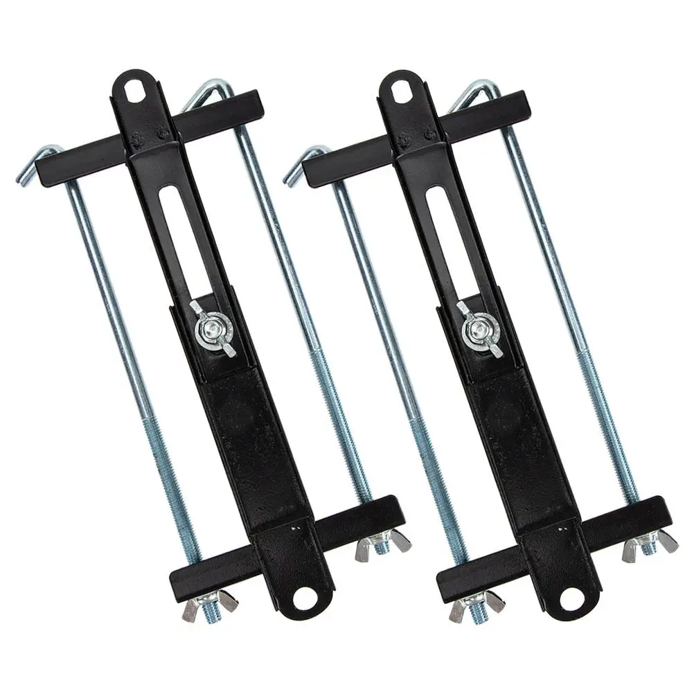 

2Pcs Universal Adjustable Car Battery Brackets Metal Hold Down Tie Down Holders Battery Tray Support Stabilizer Automotive