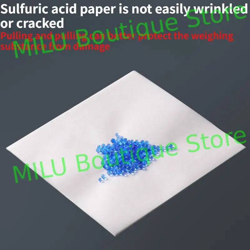 1pack (500pcs) Lab Use Square Smooth Sulphate Paper Weighing Paper 60/75/90/100/120/150mm/200mm