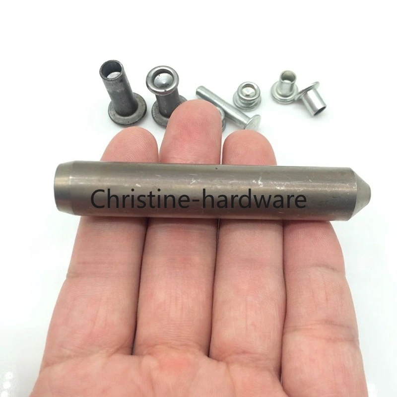 Hardened Rivet Flanging Punch Semi-Tubular White Steel Crimping Mold High Speed Steel Hand Knock Manufacturing Tool