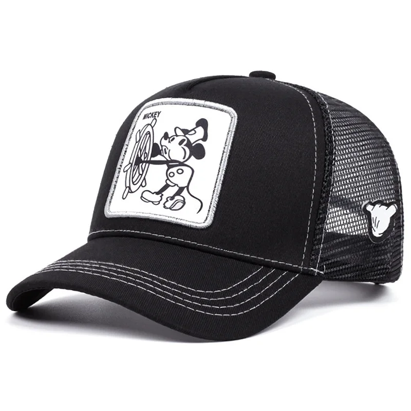 Hoge Kwaliteit Disney Stijlen Anime Cartoon Snapback Katoen Baseball Cap Mannen Vrouwen Hip Hop Vader Hoed Trucker Mesh Hoed Dropshipping