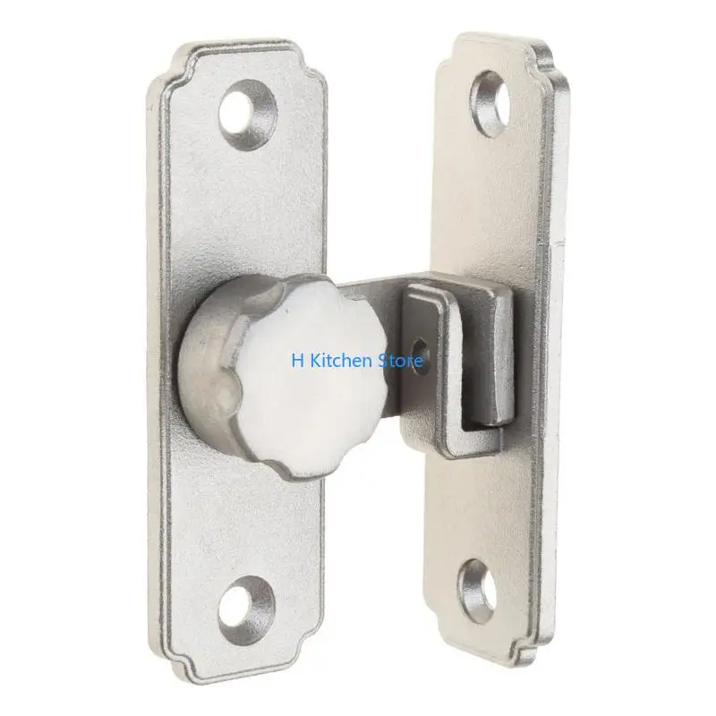 

16FC Door Lock Guard Latches Bolt 90 Degree Stainless Steel Door Latches Sliding Door Lock Black Silver Barn Lock