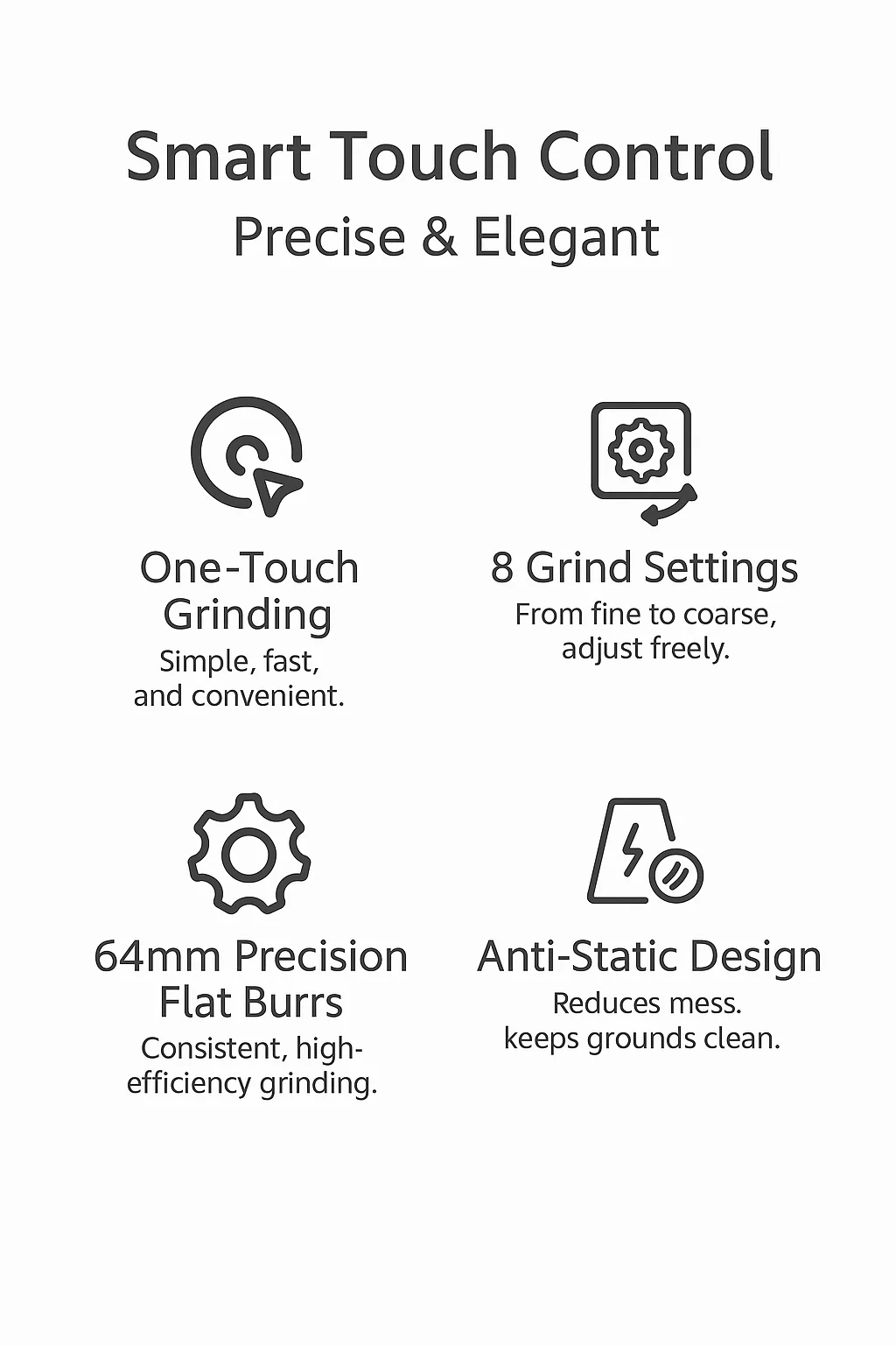 CAFOVO K-64S مطحنة القهوة الكهربائية التجارية 64 مللي متر لدغ مسطح مطحنة القهوة 500 جرام هوبر مكافحة ساكنة لمطحنة القهوة مقهى