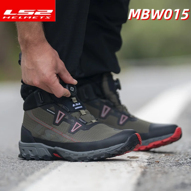 

LS2 MBW015 Мотоциклетные ботинки LS2 TREKKER Осенние износостойкие дорожные ботильоны для путешествий для мужчин и женщин