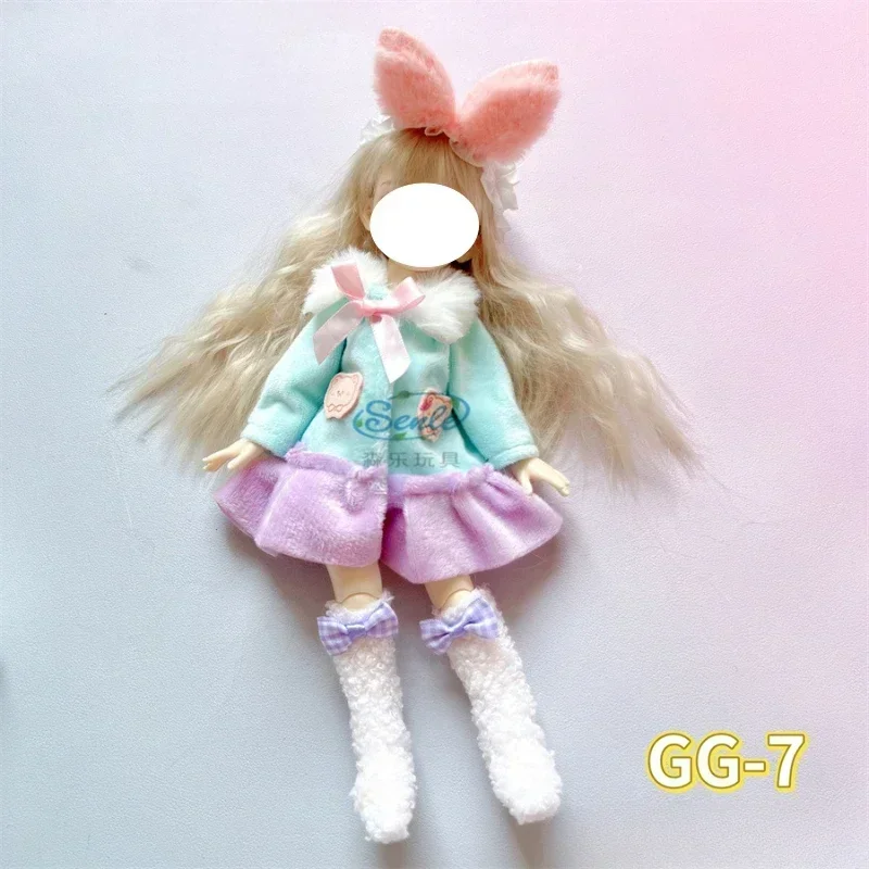 30cm Fat Doll\'s Clothes 1/6 BJD Doll Dress Winter Set Girl DIY Dressing Toy Accessories Gift