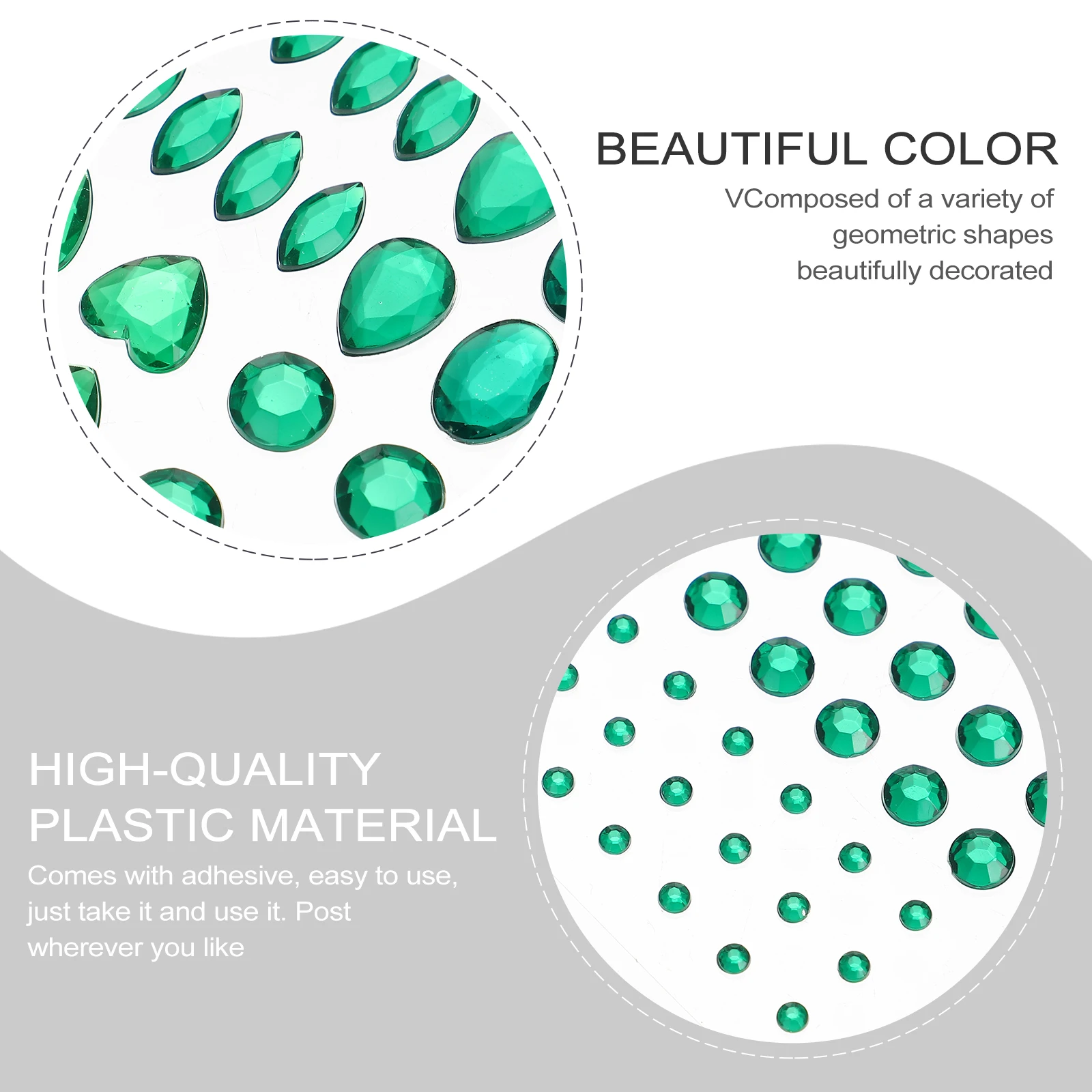 

6 Sheets Decorations Sticker Jewel Stickers Crafts Crystal Child