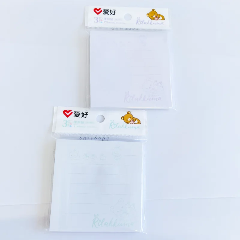 2Pcs AIHAO SN1684 Rilakkuma Pad Notes Sticky Note Ahesive Kawaii Memo Pads Office School Stationery