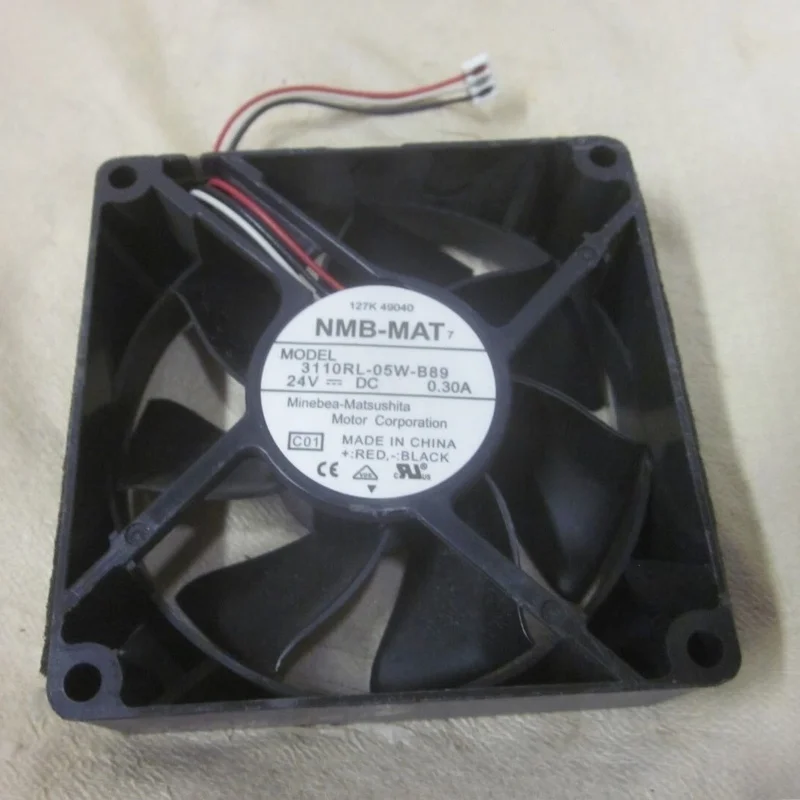 Z  10pcs NMB-MAT 8025 3110RL-05W-B89 DC24V 0.30A Inverter Cooling Fan 8CM 3-Wire