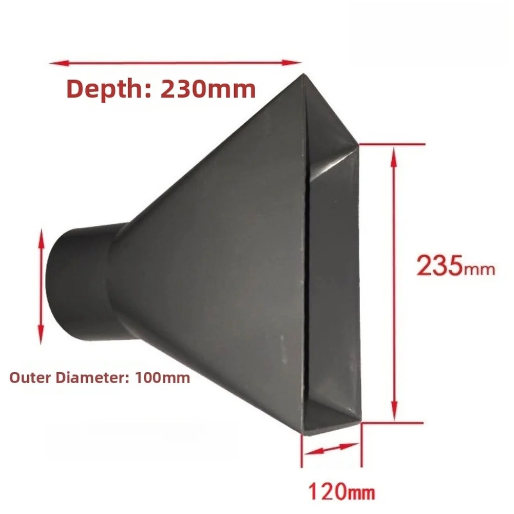 Industrial Dust Collector Suction Nozzle with Rectangular Port Designed for Use with 100mm Standard For Vacuum Hose Assemblies