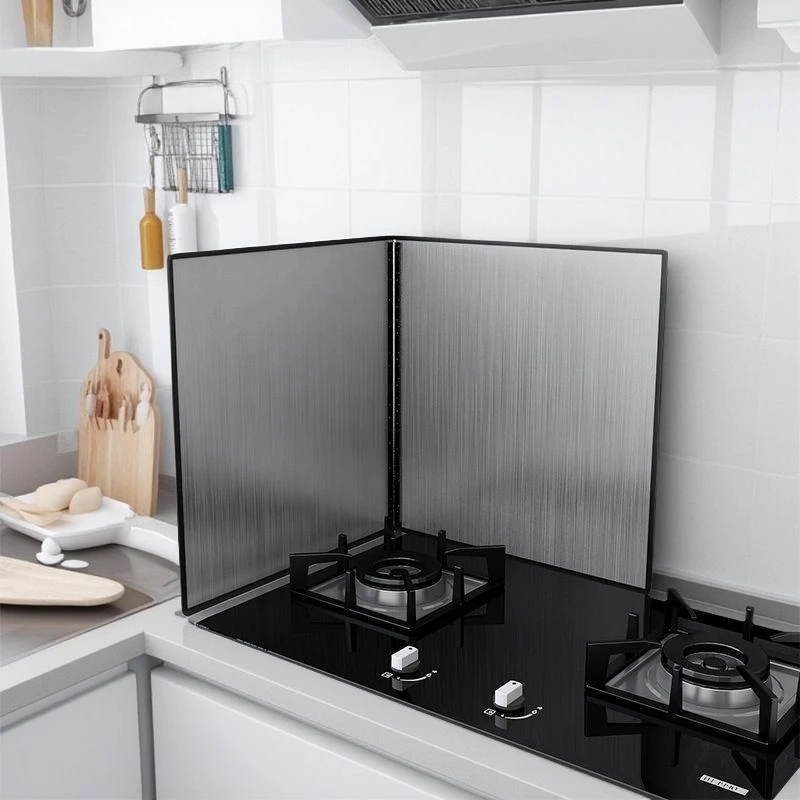 

New Stainless Steel Oil-proof Board Kitchen Stove Oil Baffle Creative Kitchen Supplies Cooking Insulation Anti-splash Baffle Hot