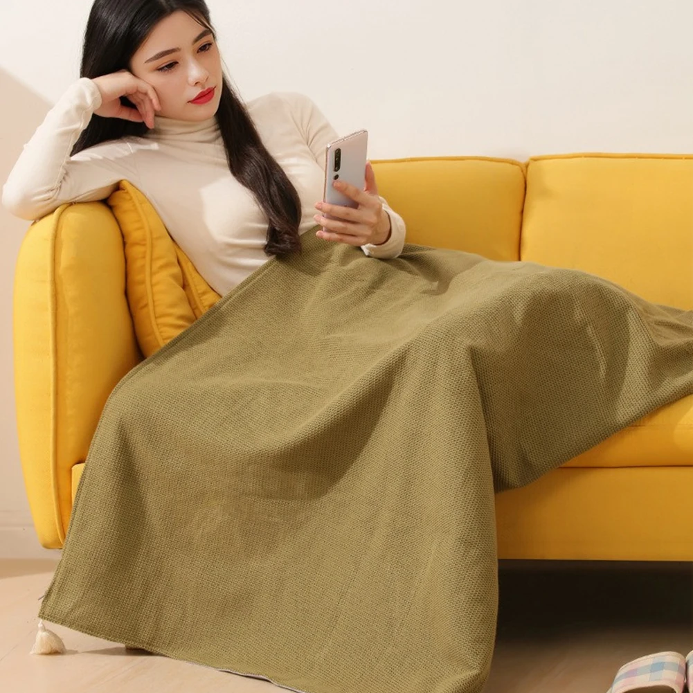 Electric Heated Blanket Shawl with Infrared Heat Technology Soft Plush Fabric Three Heat Levels Convenient Hands-Free Design
