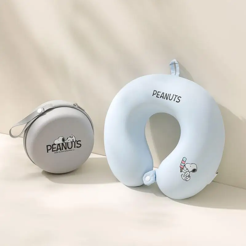 Snoopy Memory Cotton U-shaped Pillow Travel Neck Pillow Kawaii Cartoon Plane Sleeping Pillow Travel Portable Neck Pillow Gift