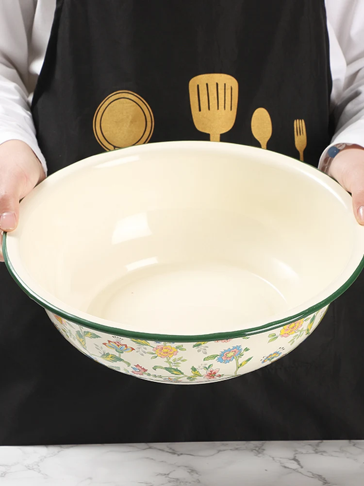 

Эмалированная миска Ele European Sle для кухни, смешивание салата, начинка для пельменей, поилка для салата, миска для эмалированной посуды