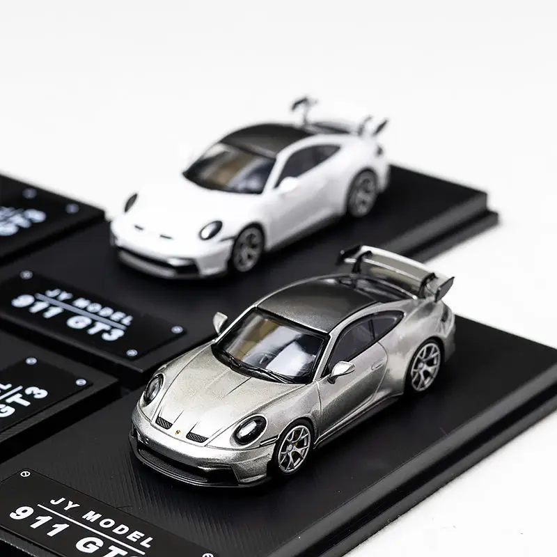JY 1:64 911 GT3 Modelo fundido a presión de aleación - Colección estática de simulación de la serie MJ Réplica de carreras de alto detalle con puertas abiertas Juguete