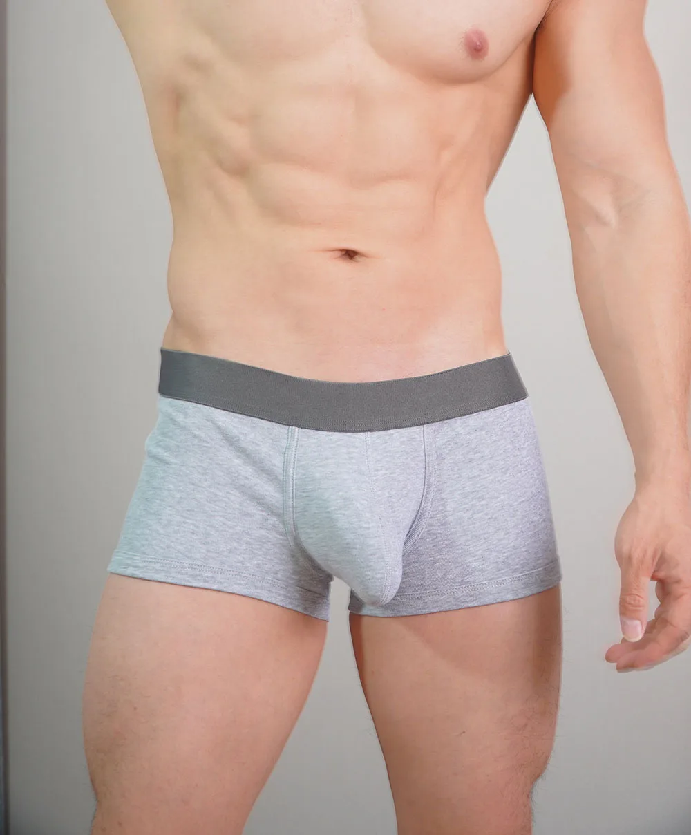 Men's Low Rise 3D U-Shaped Large Pouch Boxer Shorts Cotton Underwear Elastic Waist Comfort Daily Night Sleepwear Male Underpants
