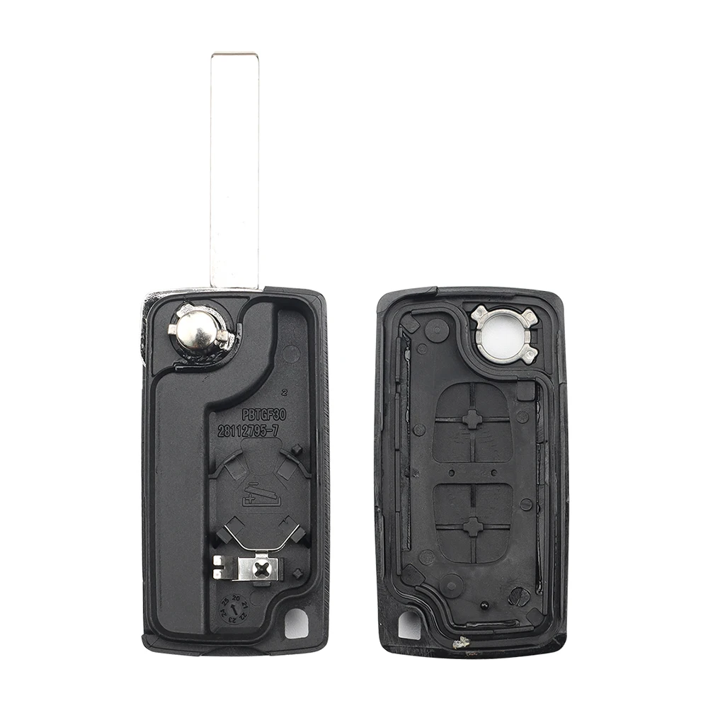 SILY 2/3 BTN Folding Car Key Shell Case for Peugeot 207 307 3008 5008 807 Expert Partner Citroen C3 Picasso C-Crosser C4 C8