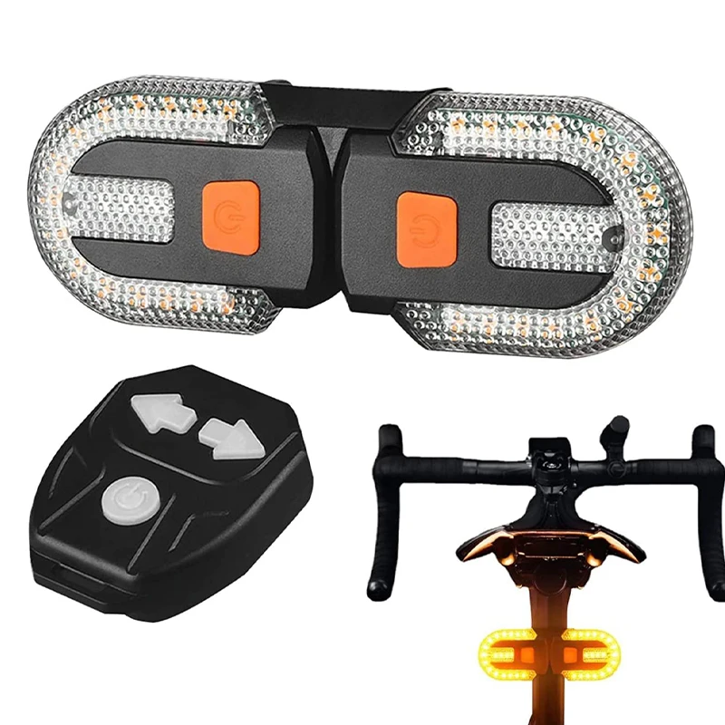 

Wireless Remote Control Bike Tail Light with Turn Signals - USB Rechargeable Waterproof LED Rear Light for Day & Night Safety