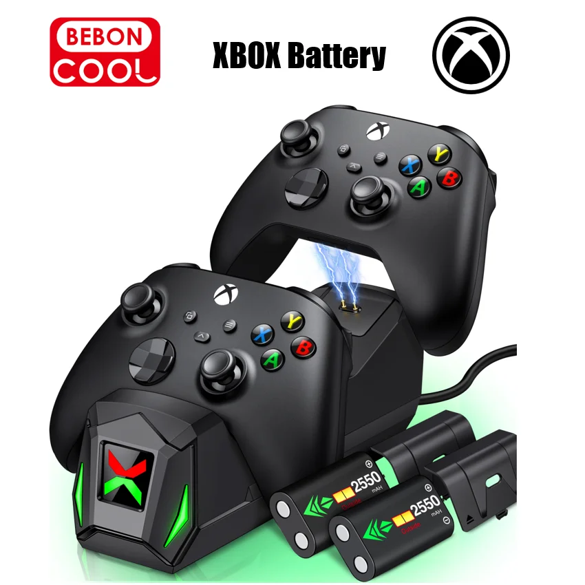 Podwójna ładowarka kontrolera dla stacji ładowarka do pada Xbox Series X | S/ Xbox One/X/S z zestawy akumulatorów 2X255 0mAh