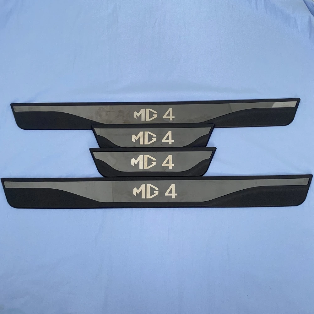 For MG MG4 MG 4 2020 2021 2022 2023 2024 2025 2026 2027 Door Sill Plate Protector Stainless Steel Car Sticker Interior Auto Part