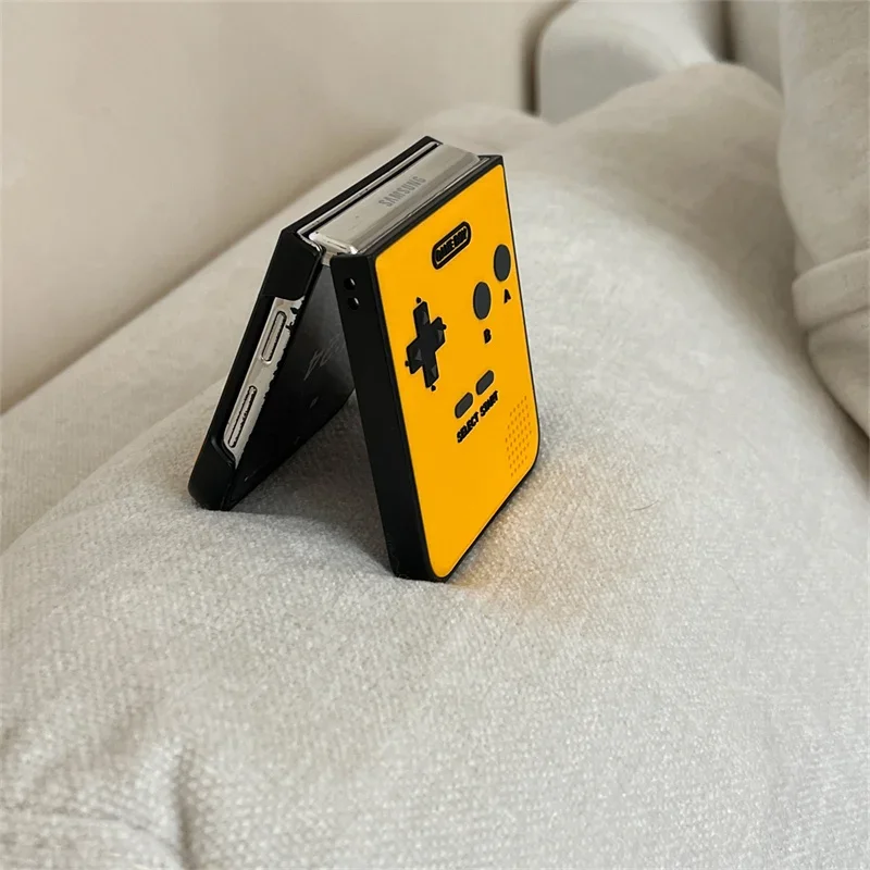 Custodia per telefono 3D Game Boy per Samsung Galaxy Z Flip 6 Cover in Silicone con cornice in plastica dura di lusso per Samsung Z Flip6 Zflip6