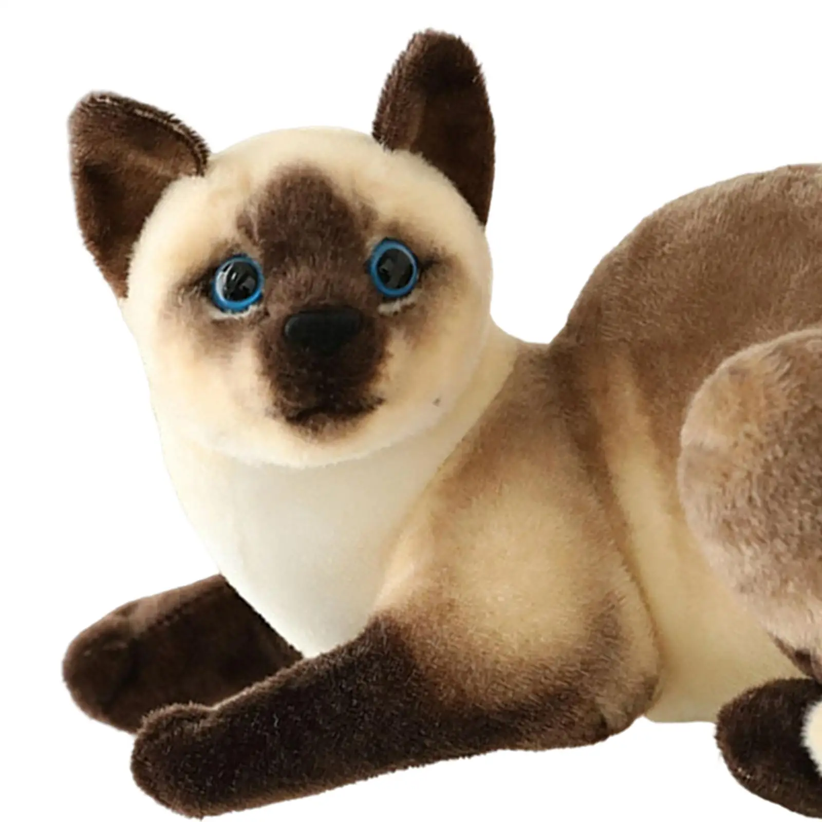 Simulation Siamese Cats Animal Plush Padding Stuffed for Birthday Gift , StyleB