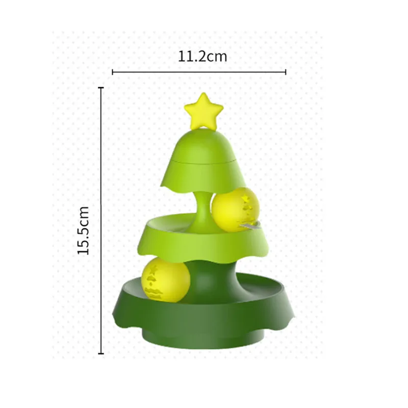 Christmas Tree Cat Toy Track, Cat Turntable Self-Entertaining Cat Teaser Toy, Luminous Ball, Catnip Ball, Pet Supplies.