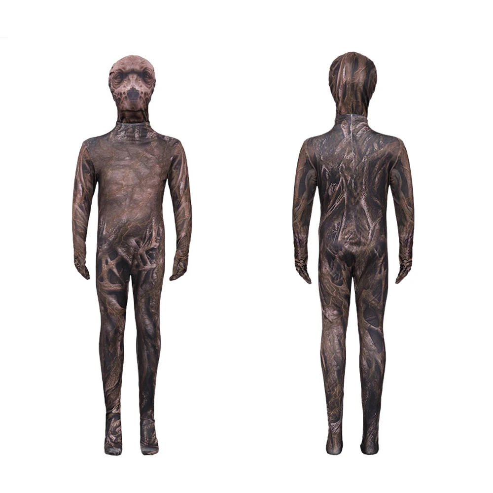 غريب الأشياء الموسم 4 Vecna تأثيري حلي قناع Zentai ملابس موحدة بذلة Catsuit الكبار الاطفال ارتداءها حفلة الهالوين