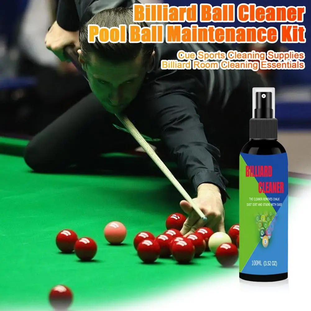 

Pool Ball Shine Spray Professional Billiard Ball Cleaner Spray Compact Portable Tool for Polishing Maintaining Billiard for Home